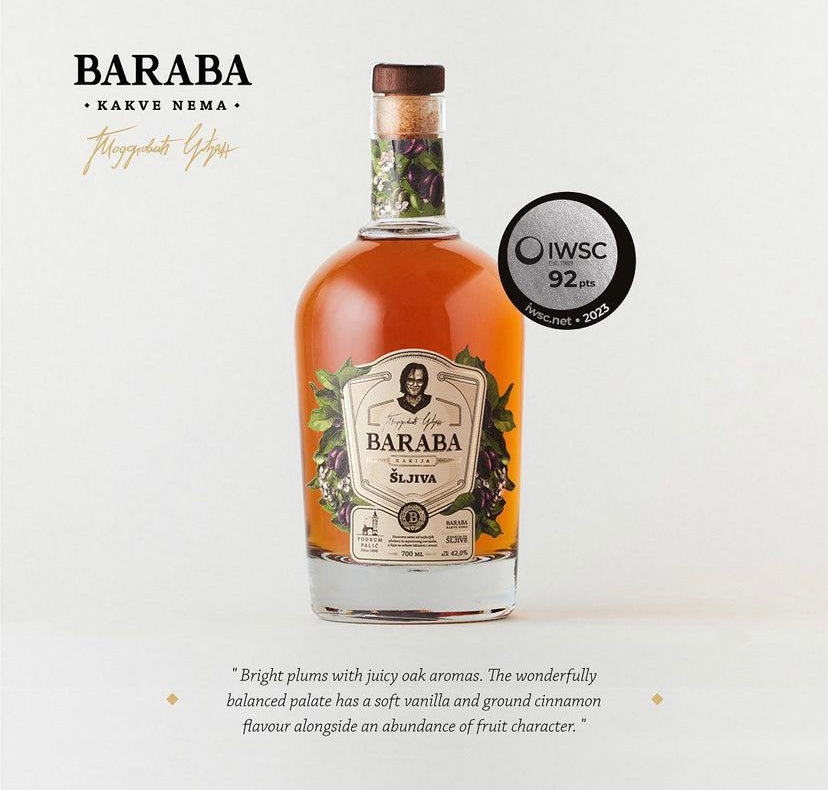 Podrum Palić Baraba Šljivovica Premium – Etikett-Detail | MyVinoDeal
