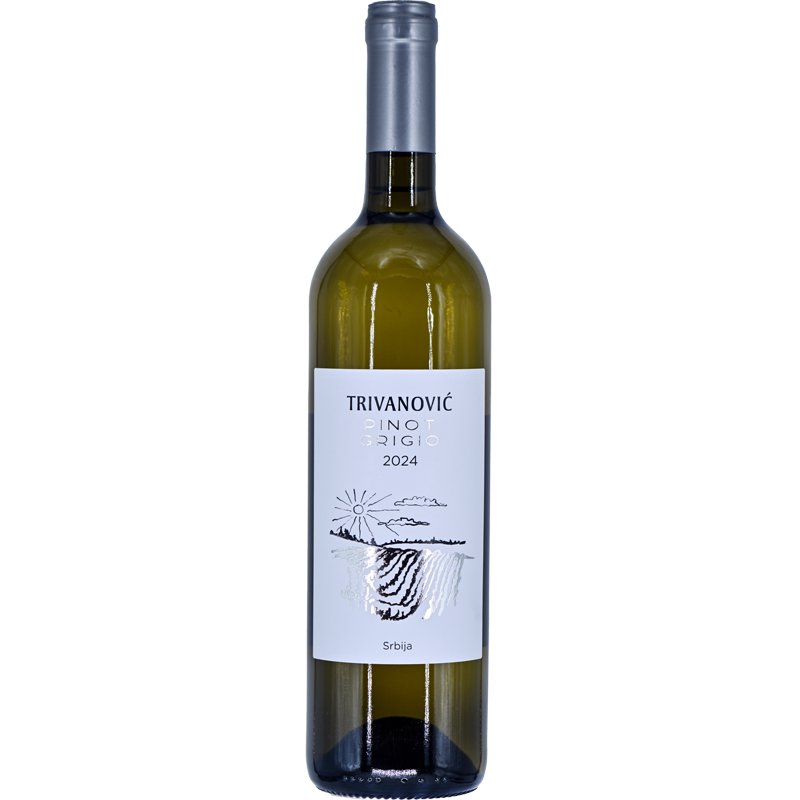 Trivanović Pinot Grigio 2024 – Weisswein von Vinarija Trivanović, Fruška Gora, Serbien