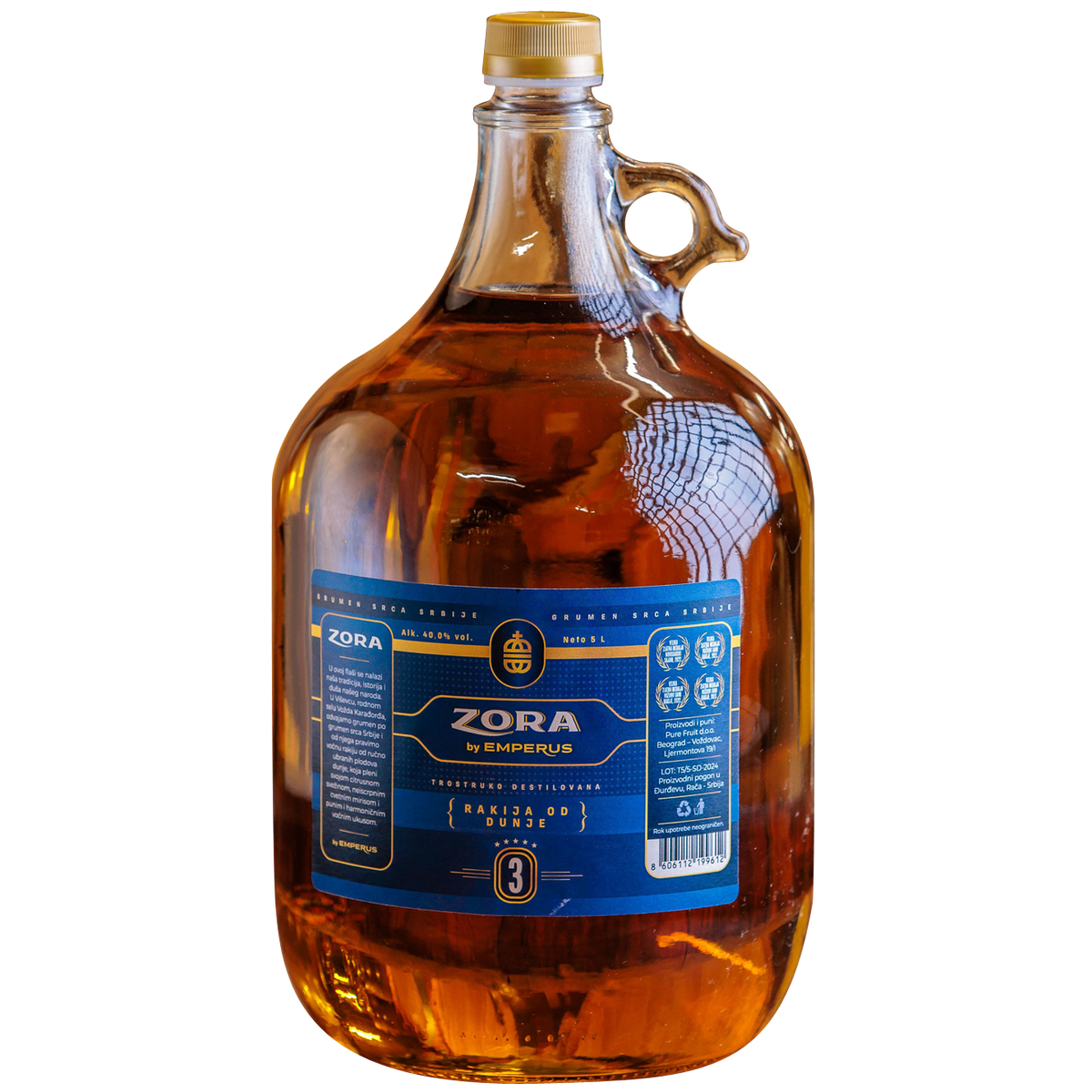 Zora 3 Dunja by Emperus 5 l – Premium-Rakija aus Serbien | MyVinoDeal