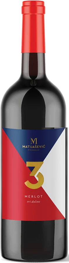 Matijašević Tri Doline Merlot – Produktabbildung; prämierter Jahrgang 2021